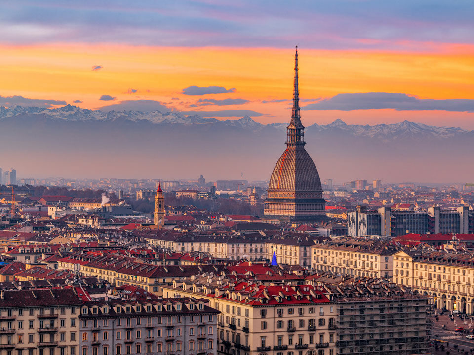 Torino al tramonto