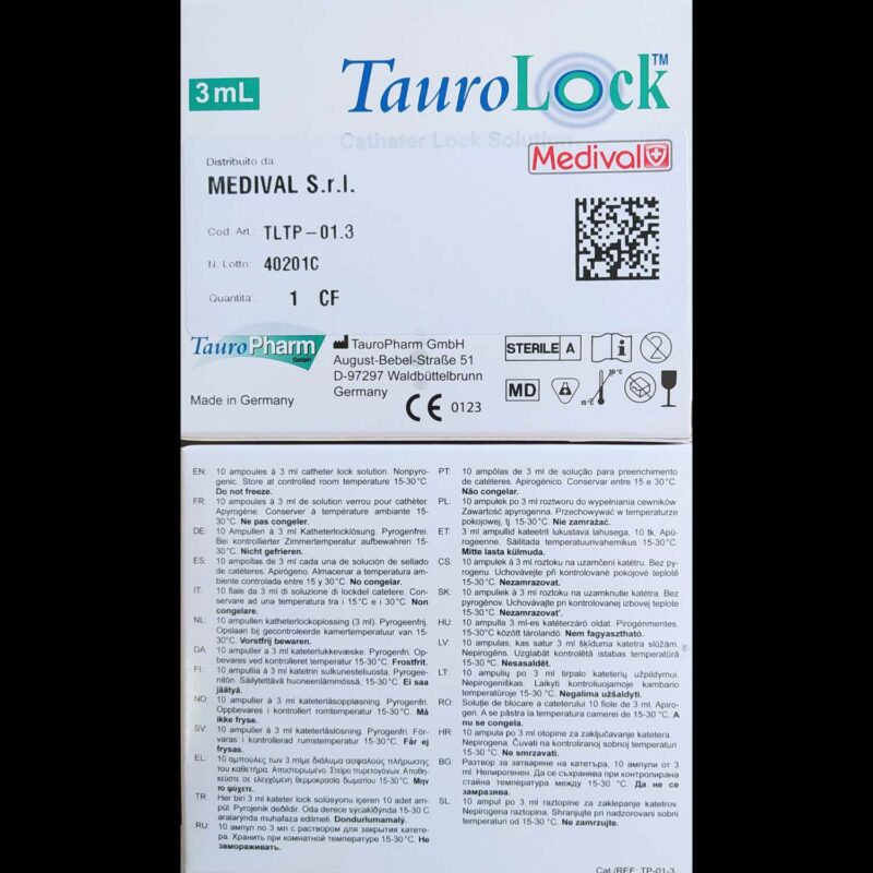 Fiale da 3ml di soluzione lock del catetere