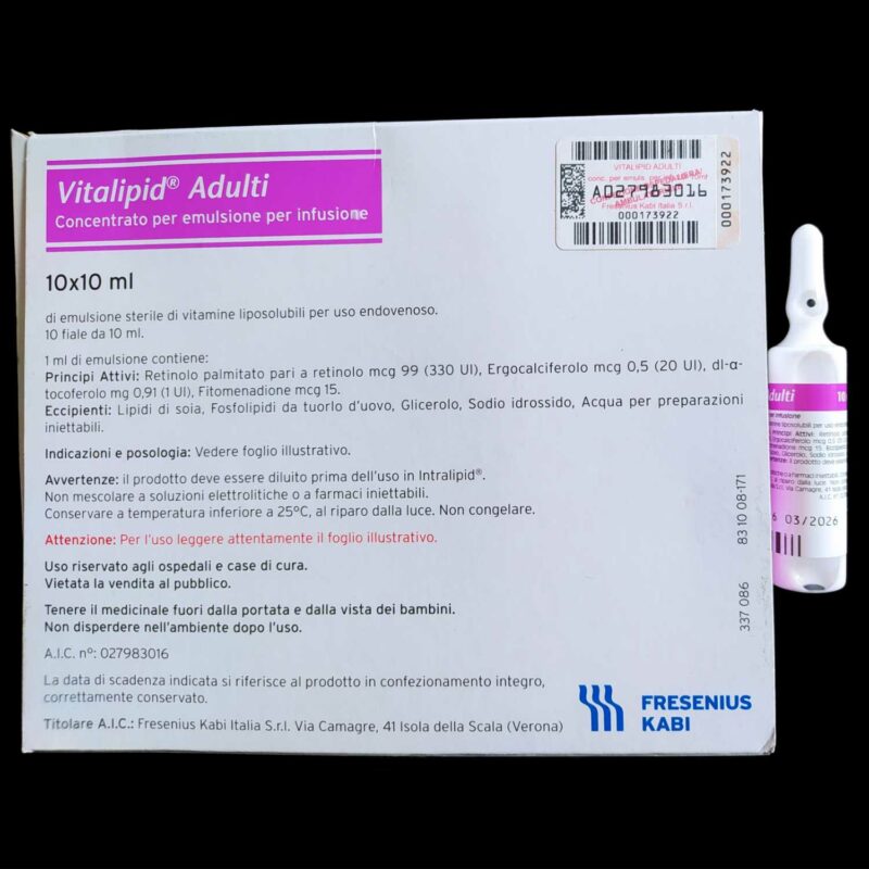 Concentrato per emulsione per infusione 10ml V italipid Adulti