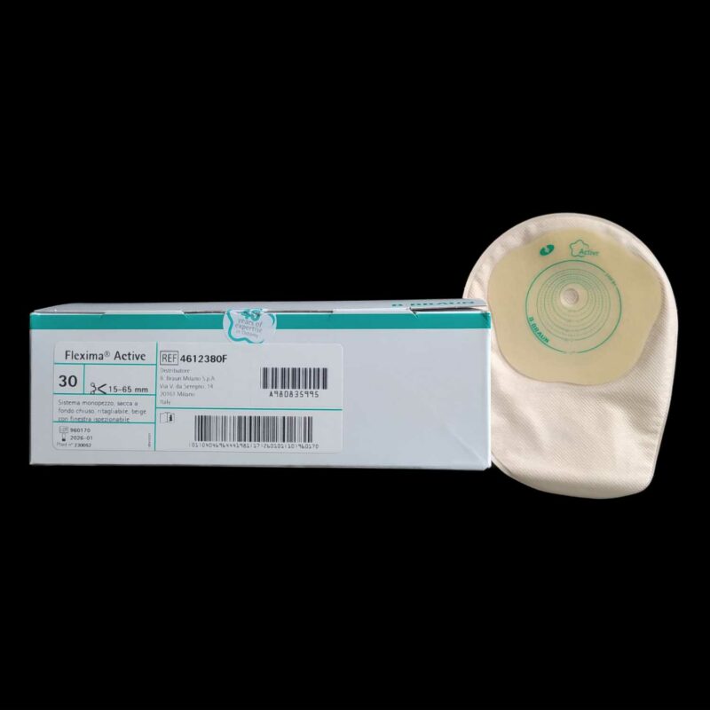 Flexima ActiveSacca di raccolta per dispositivi enterostomici o urostomici.